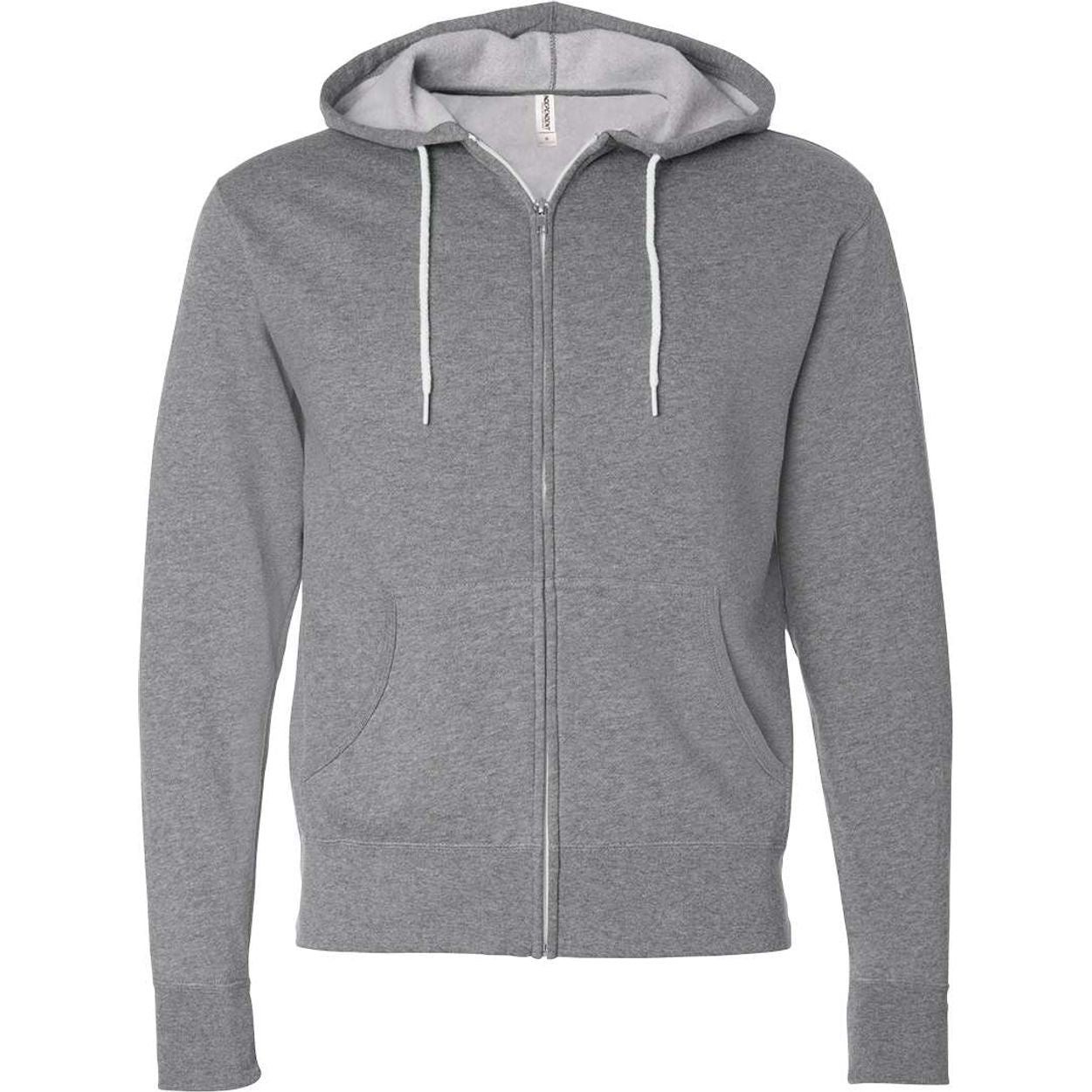 Lightweight Full-Zip Hooded Sweatshirt