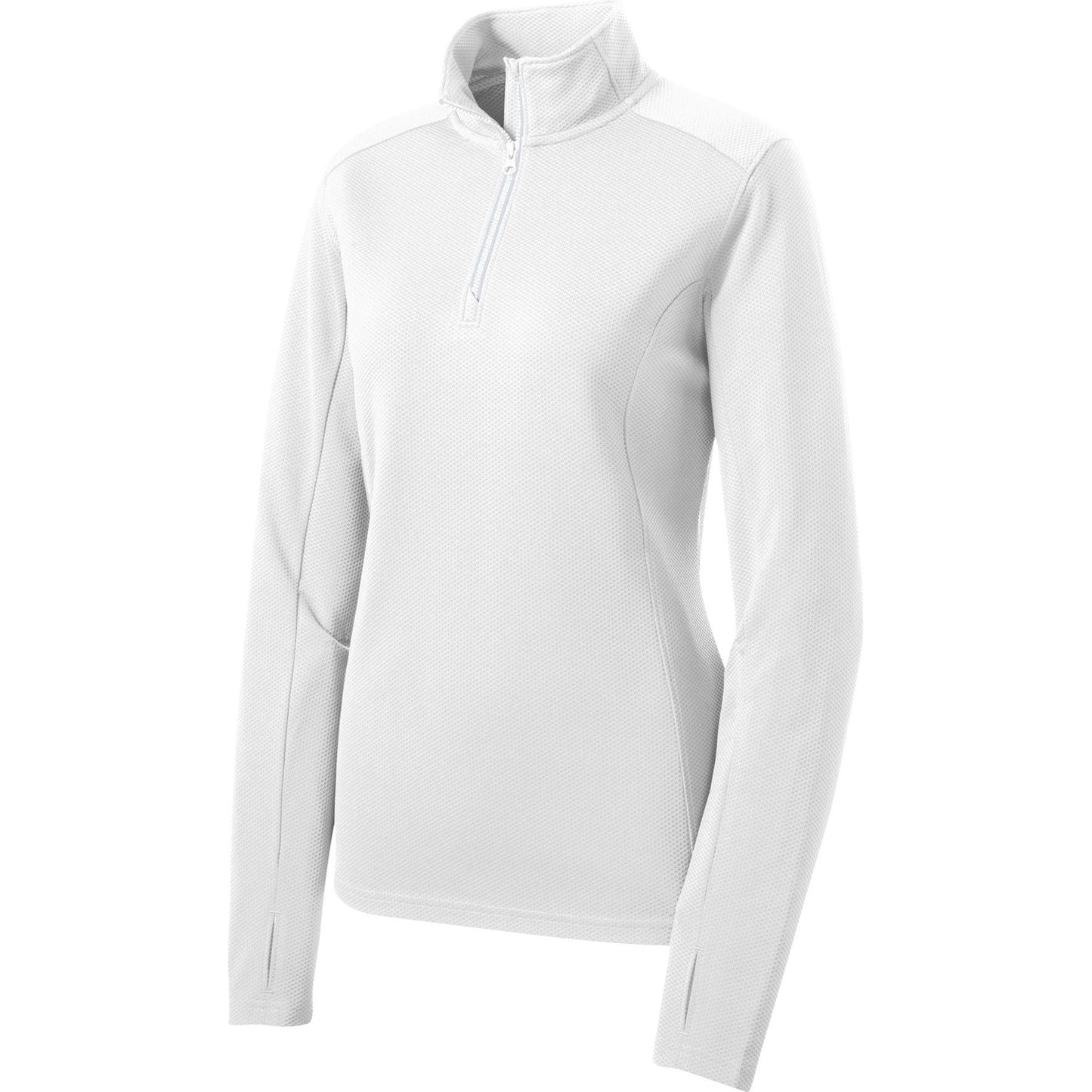 Sport-Tek® Ladies Sport-Wick® Textured 1/4-Zip Pullover