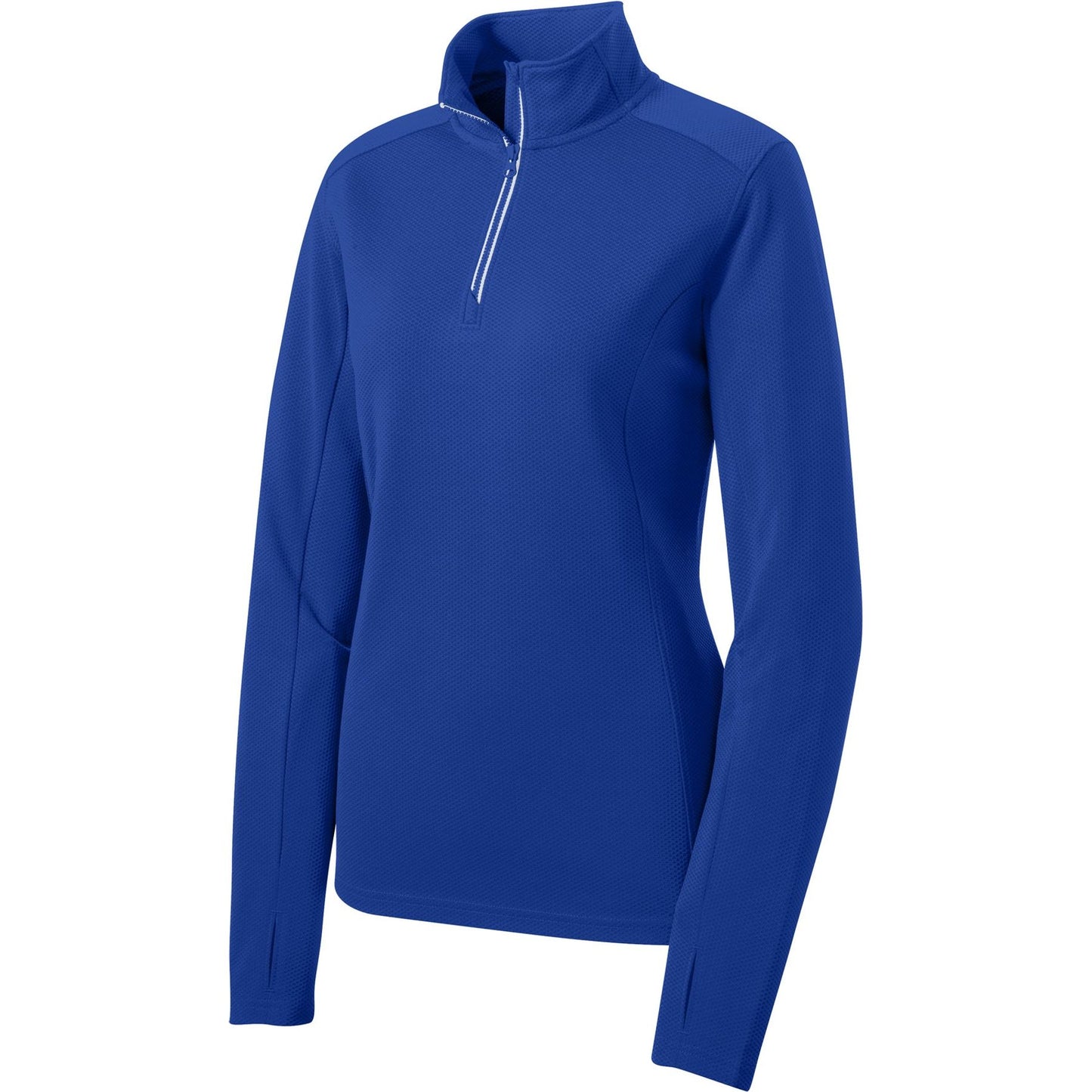 Sport-Tek® Ladies Sport-Wick® Textured 1/4-Zip Pullover